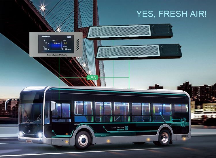 Bus air purification, disinfection, and sterilization